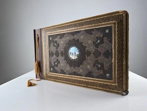 Antique Hand Painted Silver Qajar Album - Picture 1 of 14