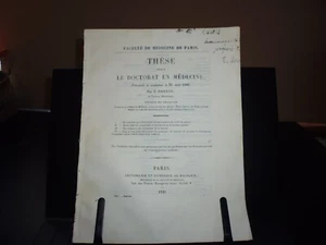Thèse médecine: muscle voile du palais/ hernie crurale T. Debrou pontivy 1841 - Imagen 1 de 5