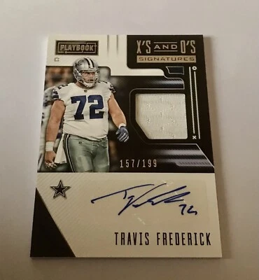 2018 Playbook Signatures X’s and O’s Travis Frederick 157/199 - Image 1 of 2