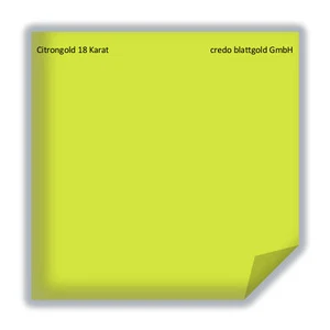 Hoja de oro cítrico 18 quilates transferencia - 25 hojas 8 x 8 cm oro dorado - Imagen 1 de 1