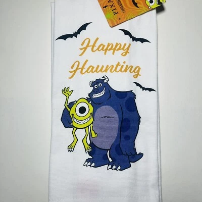 Disney Monsters Inc. Paquete de 2 toallas de baño de cocina de mano Halloween Happy Haunting Foto 1 de 4