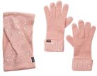 Victoria's Secret Sparkle Headband Ear Warmer Gloves Set Gem Luxe Blush Pink NEW