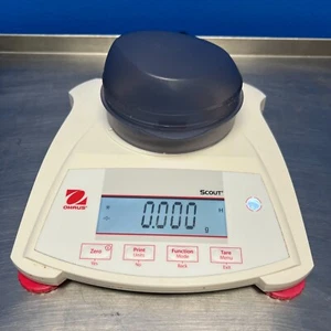 Equilibrio de precisión Ohaus SPX123 Scout Max 120 g d = 0,001 g LCD retroiluminado con escudo contra corrientes de aire - Imagen 1 de 10