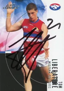 Signed 2012 Western Bulldogs AFL Select Eternity Rookie Card - Tom Liberatore - Photo 1/3