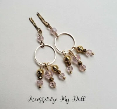 Серьги для куклы Blythe радужные высокие серьги-пуллипы на заказ уникальные ювелирные изделия на шарнирах - Изображение 1 из 4