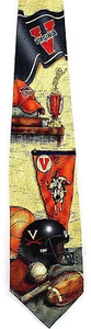 Virginia Cavaliers Mens Silk Necktie University College Logo Retro Tan Neck Tie - Picture 1 of 3