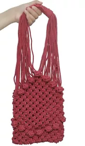 BORSA/BORSA A MANO DA DONNA MACRAME/BORSA DA VIAGGIO/BORSA USA VENDITORE SPEDIZIONE GRATUITA - Foto 1 di 45