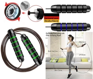 TOP Profi Springseil Kugellager Stahlseil Boxen Hüpfseil Sprungseil Seilspringen - Bild 1 von 14
