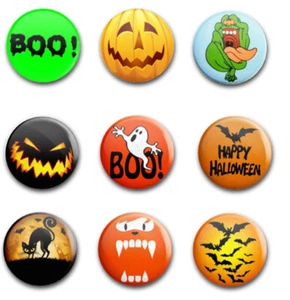 25 mm 1" KNOPFABZEICHEN HALLOWEEN SET 1 X9 - Bild 1 von 1