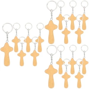 3 Pieces Anneau De Clé Croisée En Bois Les Amoureux Chaînes Clés - Zdjęcie 1 z 12