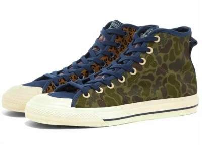 Adidas Originals Nizza Hi RF Herren Turnschuhe FV0682 camo leopard tech indigo - Bild 1 von 4