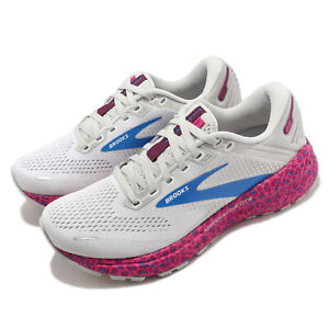 Brooks Adrenaline GTS 22 Grey Purple Leopard Women Running Shoes 1203531B-160