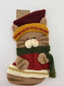 Hannah’s Handiworks Katze Filzstrumpf Schal Mütze braun rost gold - Bild 1 von 8