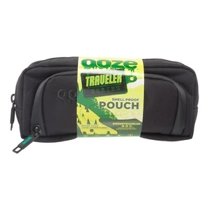 Ooze Smell Proof Carbon Lined Black Toiletry Bag - Portable Travel Storage Pouch - Picture 1 of 10