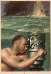 * FASCISMO - Boccasile - Sommergibile affonda nave - Picture 1 of 2