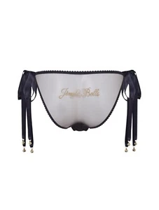 Agent Provocateur seitlicher Slip mit eiskalter Krawatte Jingle Bells Neuheit schwarz/gold Größe: M/L - Bild 1 von 7