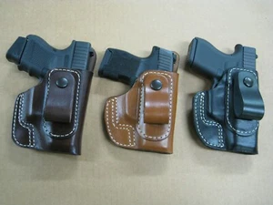 USA Appendix In The Waistband IWB Leather Belt Loop Holster CCW: Choose Gun - 2 - Picture 1 of 9
