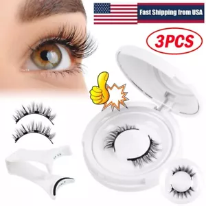 Reusable Natural Magnetic Eyelashes with Applicator No Glue Needed Lashes Kit - Picture 1 of 12