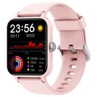 Bluetooth Smart Watch Blood Press Men Women Fitness Tracker for Android iOS Pink