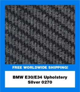 BMW E30 E34 Seat Cloth código 0270 tela plateada ¡Réplica de alta calidad! - Imagen 1 de 4