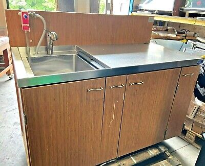 NSF Work Station With Left Side Sink, Stainless Steel Work Top, Under Storage • 650$