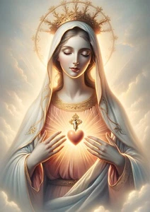 Sacro Cuore di Maria 06 - Stampa senza bordi formato A4 - Foto 1 di 1