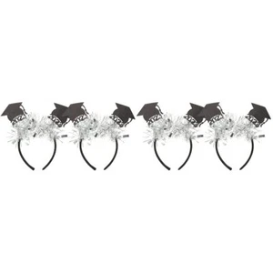 4 Pcs Mini Graduation Hat Headband Mini Grad Cap Headband Bachelor Cap Tinsel... - Picture 1 of 7