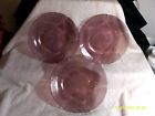 FORTE CRISA MEXICO CRANBERRY AMETHYST GLASS SUNGLOWER SALAD PLATES SET OF 3 FCG2