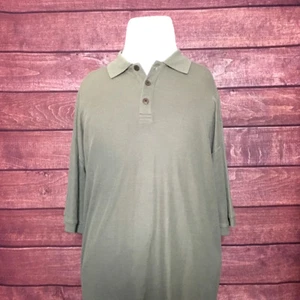 Polo uomo Tommy Bahama manica corta verde oliva bottoni davanti taglia large - Foto 1 di 5