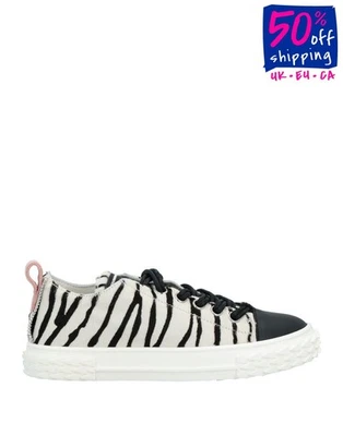 RRP€715 GIUSEPPE ZANOTTI Calf Hair Sneakers US7 UK4 EU37 Logo Made in Italy - Image 1 of 4