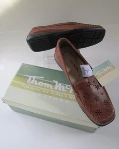 NUEVO Mocasines Thom McAn de Cuero Marrón para Mujer Talla 7.5 Cómodos Sin Cordones - Imagen 1 de 10