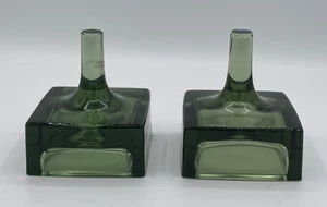 Vintage MCM grüne Glas Stumpenkerze/Ring Halter Dansk Designs Jens Quistgaard - Bild 1 von 7
