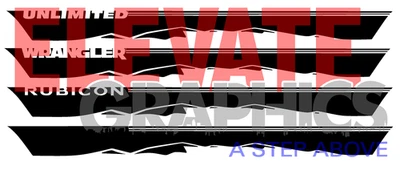 Fits Jeep Wrangler Graphics Side Band Vinyl Stripes 3M Decals Stickers 2007-2026 - Imagem 1 de 4