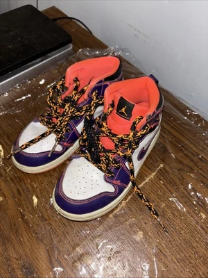 Nike Air Jordan 1 retrô alto Tasmanian Devil () 705304-507 tamanho 9c sem caixa - Imagem 1 de 4