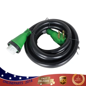 50 Amp 15/25/50Ft RV Extension Generator Power Cord Locking Connector Green - Bild 1 von 9
