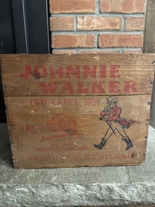Vintage Johnnie Walker Red Label Whisky Holzkiste/Box, 13,5" x 10,5" x 11" - Bild 1 von 7