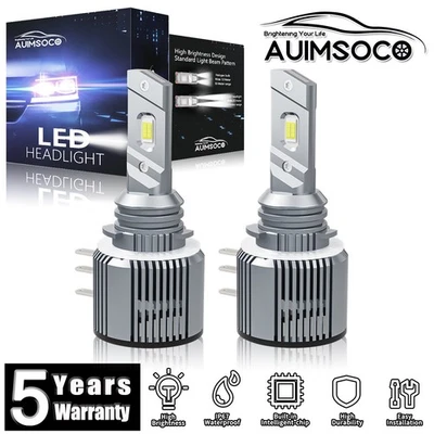 For Volkswagen e-Golf 2015-2018 LED Headlight High Beam Bulbs H15 Super Bright - Image 1 of 4