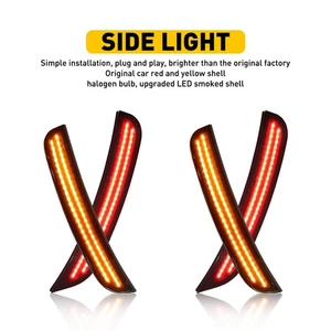 4PCS Rear Front Lamp 2015-2021 For 300 Chrysler LED Smoked Side Marker Light - Picture 1 of 21