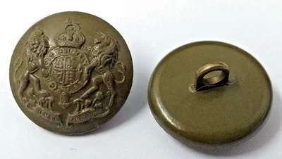 Original Vintage British Army Kings Corona General Servicio Escudo de Armas - Imagen 1 de 4