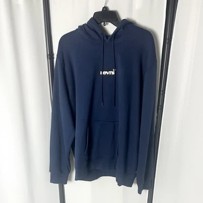 Sudadera con capucha gráfica estándar para hombre Levi's azul marino talla XL Foto 1 de 2
