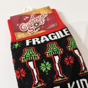 A Christmas Story Crew Socks size 6-12 Bioworld Fragile The Kid Lamp New w/Tags - Picture 1 of 8