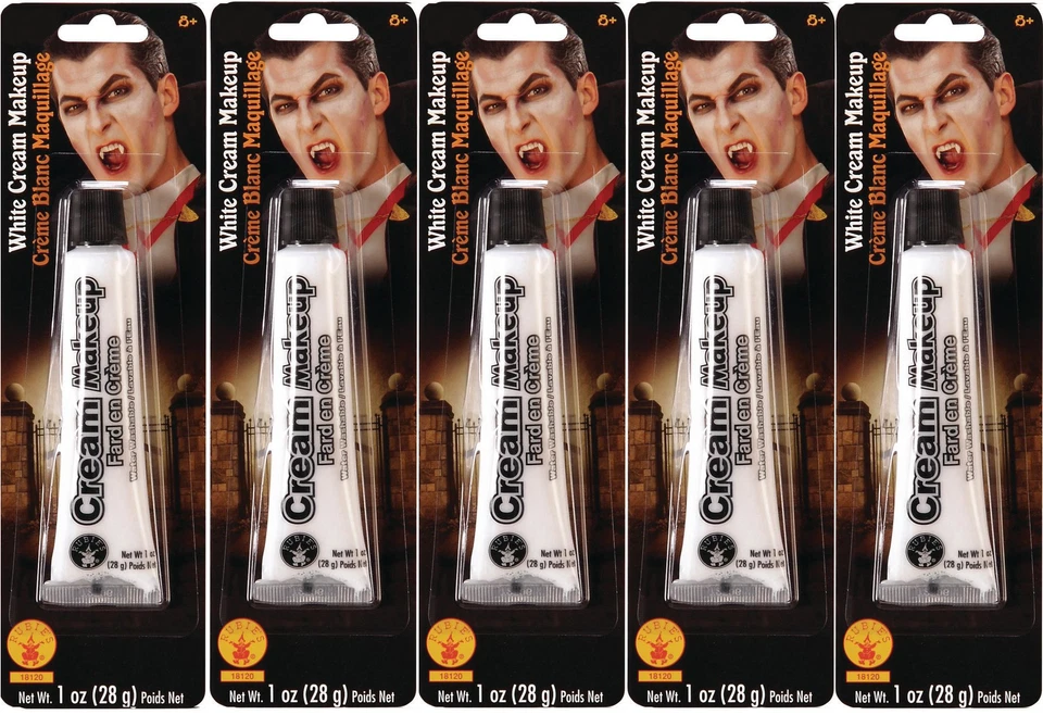 Lote De 5 Maquillaje Crema Blanca Rubí Lavable Al Agua 1 Oz Total De 5 Oz Halloween Foto 1 de 1