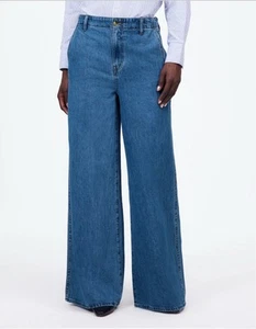 Pantalones de mezclilla MADEWELL Petite Wide Sweep 27P Java Wash Airy Denim Edition - Imagen 1 de 14
