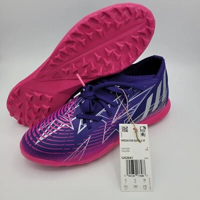 Adidas Predator Edge.3 Turf Boots Youth Kids Soccer Shoes Purple Size 5.5 - Image 1 of 4