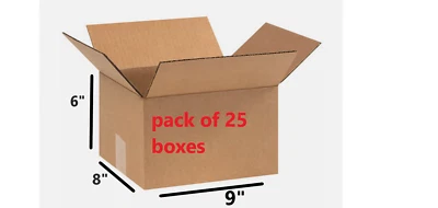 9x8x6 SHIPPING BOX 200 LB STRONG Pack OF 50 BOXES 9" X 8" X 6" Uline S-4950 - Image 1 of 3