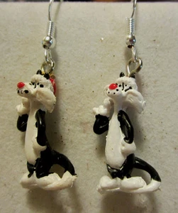 SM. Sylvester die Katze Ohrringe Nikolausmütze 925 Haken Looney Tunes Nora's - Bild 1 von 4