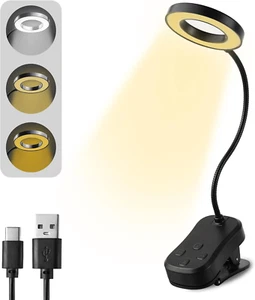 Reading Light, Rechargeable 20 LED Book Light for Reading in Bed, Portable Clip - Picture 1 of 12