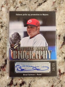 2007 Upper Deck Exquisite Signatures Biography /20 Brad Salmon Rookie Auto RC