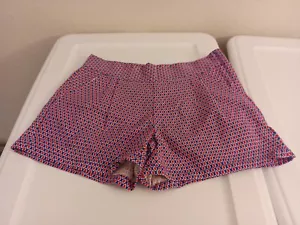 Girls Janie And Jack Pleaded Front City Shorts With Pockets Blue/Red Size 10 - Picture 1 of 11