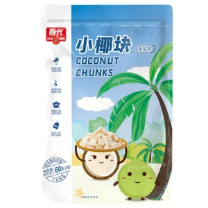 Chunguang Trozos de coco crujientes con sabor a sal marina bocadillos informales 春光小椰块 - Imagen 1 de 3